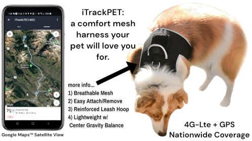 Observe Pet Leisurely with Pet Tracker Realtime GPS Dog Tracking Collar Mount Device Size:L